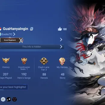 Honor of Kings Accounts Rare Skin Starter Hero 88 Skin 48: Flawless Li Xin, KIC Luna, 2 Legend (Angela, Li Xin) GM Gan&Mo