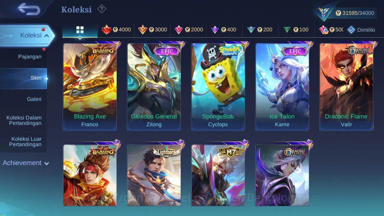 Mobile Legends: Bang Bang Accounts HERO 80+ skin 130+ prime GR, dragon ling, blazing  image 10