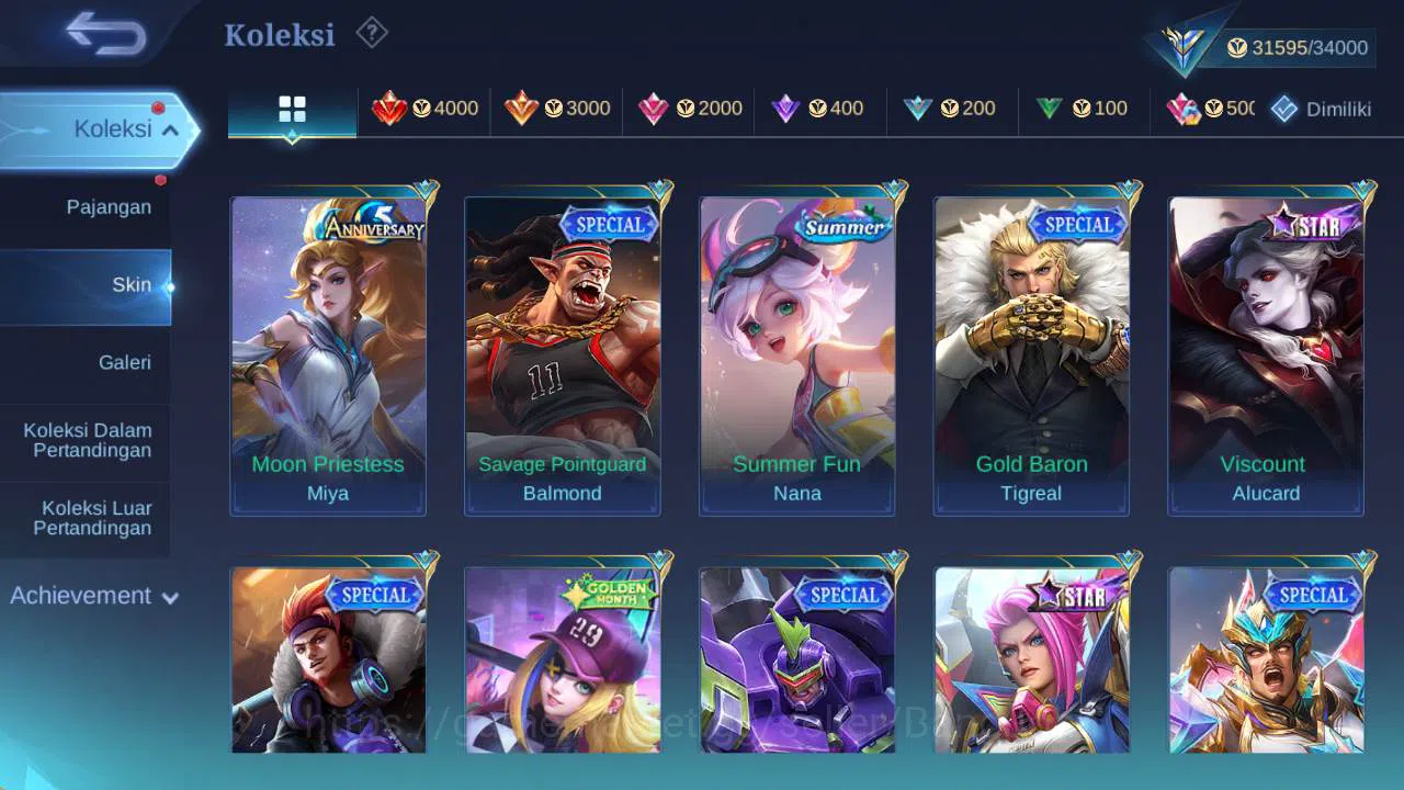 Mobile Legends: Bang Bang Accounts HERO 80+ skin 130+ prime GR, dragon ling, blazing  image 2