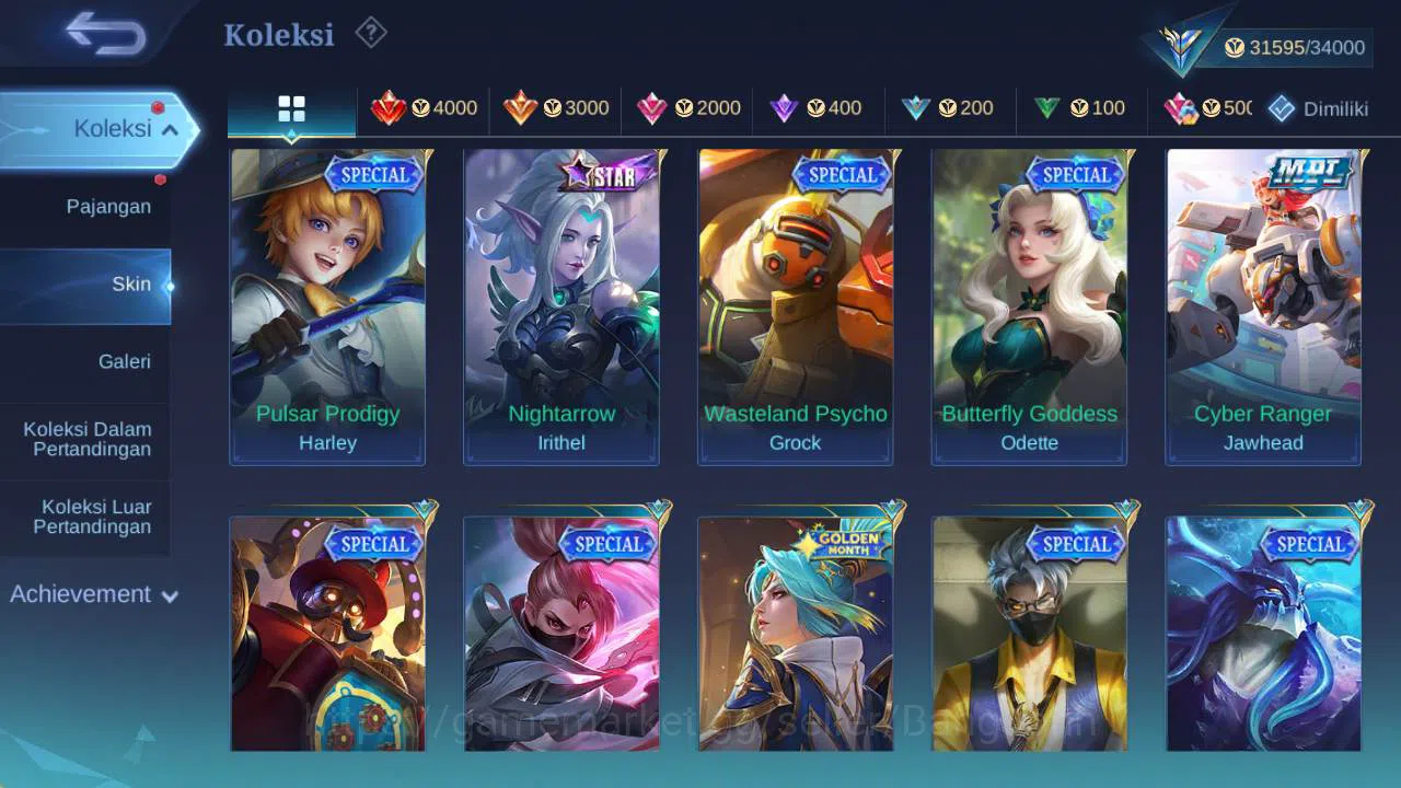 Mobile Legends: Bang Bang Accounts HERO 80+ skin 130+ prime GR, dragon ling, blazing  image 3
