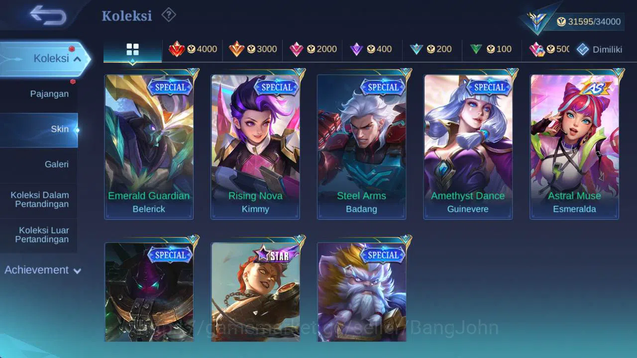 Mobile Legends: Bang Bang Accounts HERO 80+ skin 130+ prime GR, dragon ling, blazing  image 4