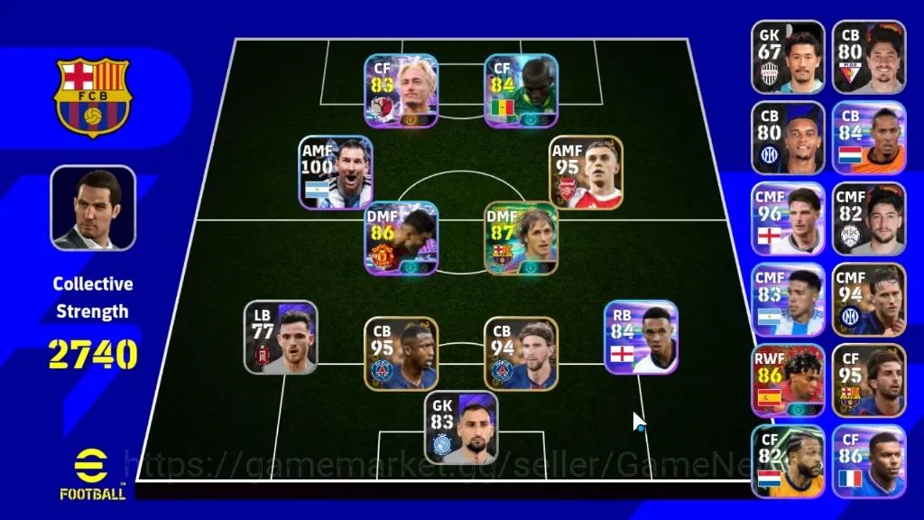 eFootball Accounts Others Android|Power 2740|Epic Edmilson|Show Time Casemiro,Nicolas Jackson,Suzuki Yuna,Etc|PES2027|Take 1