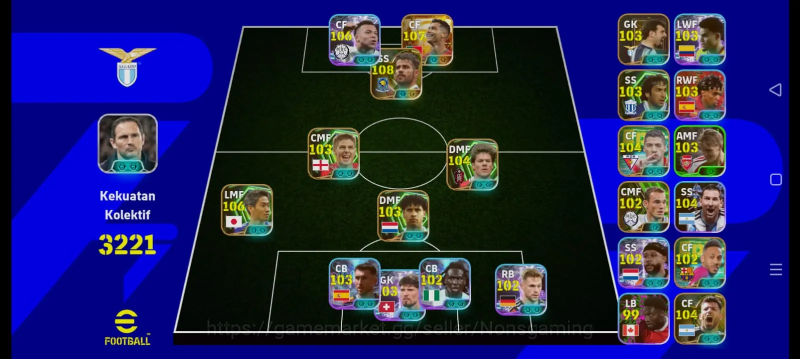 eFootball Accounts High-End Kolektif 3221+ Mbappe x Cristiano Ronaldo x Diego Costa x Gerrard x Xabi Alonso x Aguero + 1 1