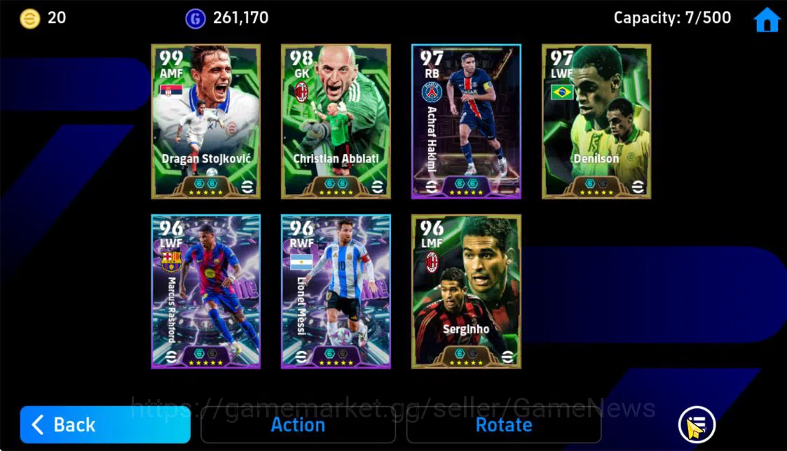 eFootball Accounts Mid-Tier Mobile|Dragan Stojkovi(Phenom Pass),Marcus Rashford(Acc Burst),Serginho(Edge 3