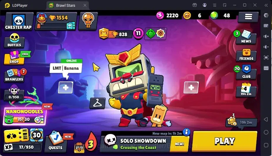 Brawl Stars Accounts Trophy 1554|19 Brawler,3 Lv.11(EMZ,Edgar,Griff)|2Mythic(Otis,Tara),2Epic(Shelly,Griff)Skin|1217 1