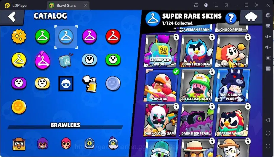 Brawl Stars Accounts Trophy 1554|19 Brawler,3 Lv.11(EMZ,Edgar,Griff)|2Mythic(Otis,Tara),2Epic(Shelly,Griff)Skin|1217 10