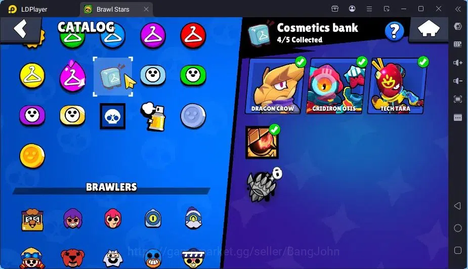 Brawl Stars Accounts Trophy 1554|19 Brawler,3 Lv.11(EMZ,Edgar,Griff)|2Mythic(Otis,Tara),2Epic(Shelly,Griff)Skin|1217 15