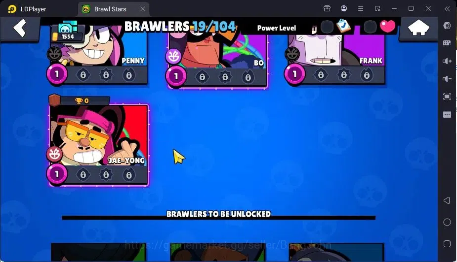 Brawl Stars Accounts Trophy 1554|19 Brawler,3 Lv.11(EMZ,Edgar,Griff)|2Mythic(Otis,Tara),2Epic(Shelly,Griff)Skin|1217 8