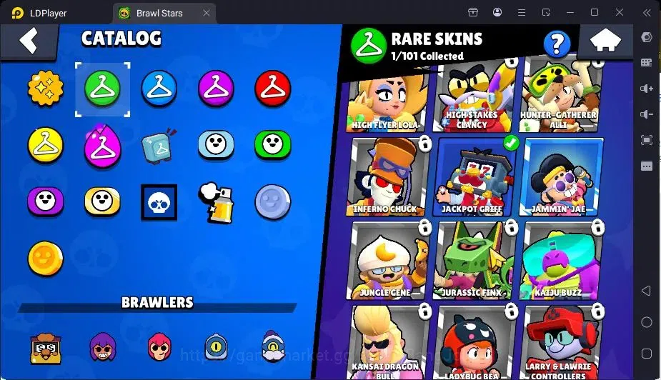 Brawl Stars Accounts Trophy 1554|19 Brawler,3 Lv.11(EMZ,Edgar,Griff)|2Mythic(Otis,Tara),2Epic(Shelly,Griff)Skin|1217 9