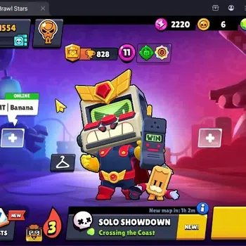 Brawl Stars Accounts Trophy 1554|19 Brawler,3 Lv.11(EMZ,Edgar,Griff)|2Mythic(Otis,Tara),2Epic(Shelly,Griff)Skin|1217