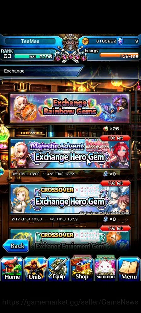 Grand Summoners Accounts End-Game Global|Rank 63|1 Sp.Art|17 Ascend|DL 15