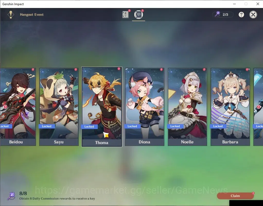 Genshin Impact Accounts Mid Game ASIA |AR 54|BD Unset |5 Limited +3(*5Wep 18
