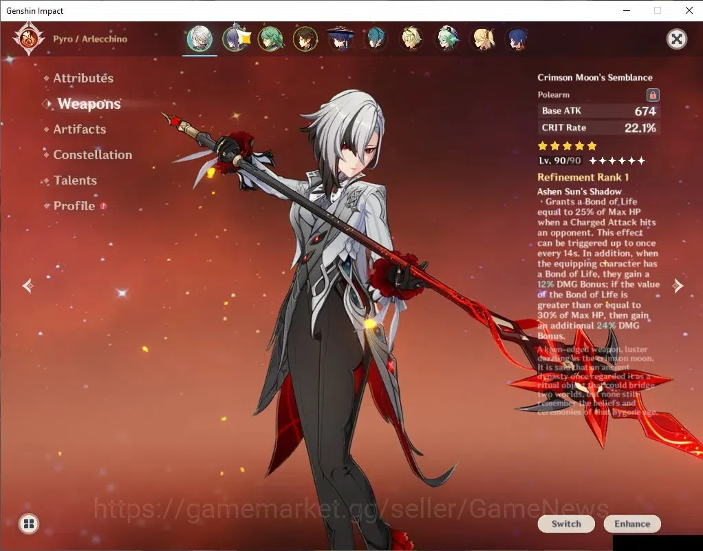 Genshin Impact Accounts Mid Game ASIA |AR 54|BD Unset |5 Limited +3(*5Wep 4