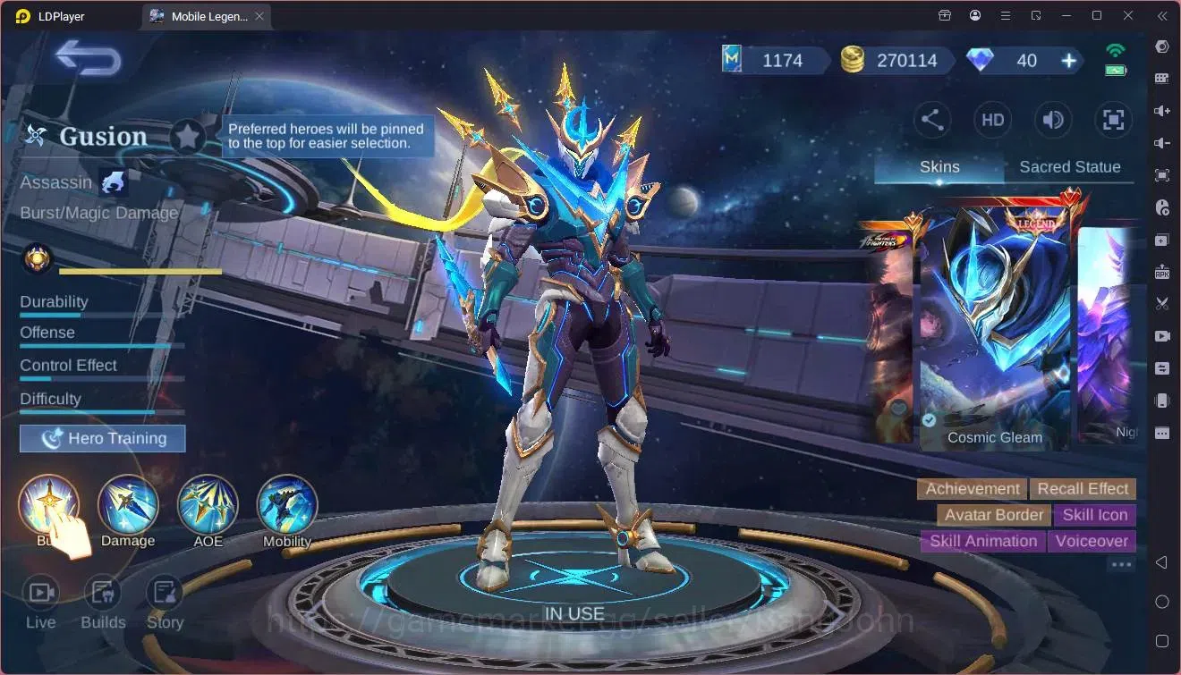 Mobile Legends: Bang Bang Accounts Global|Hero 132|Skin 367|Exalted|Legend GS|Naruto image 10