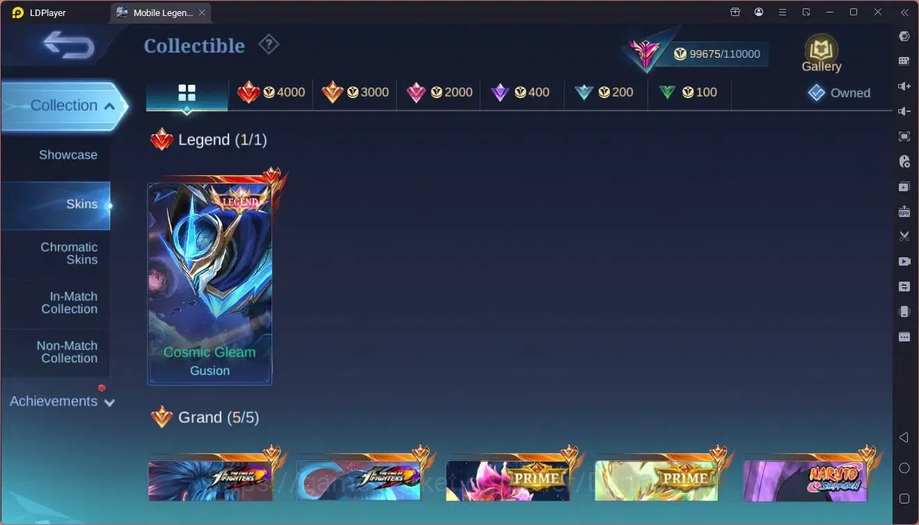 Mobile Legends: Bang Bang Accounts Global|Hero 132|Skin 367|Exalted|Legend GS|Naruto image 15