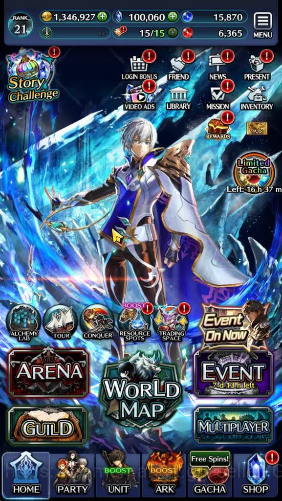 Last Cloudia Accounts Starter Rank21|100K CRYSTAL|Telestio,Logia,prince image 1