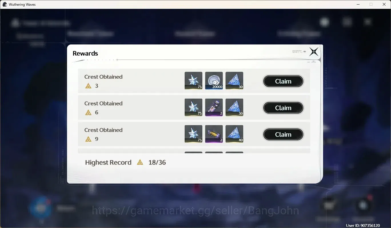 Wuthering Waves Accounts SEA|UL 47|Rank 5|2 Char Limited [Galbrena RC3]+Sig image 13