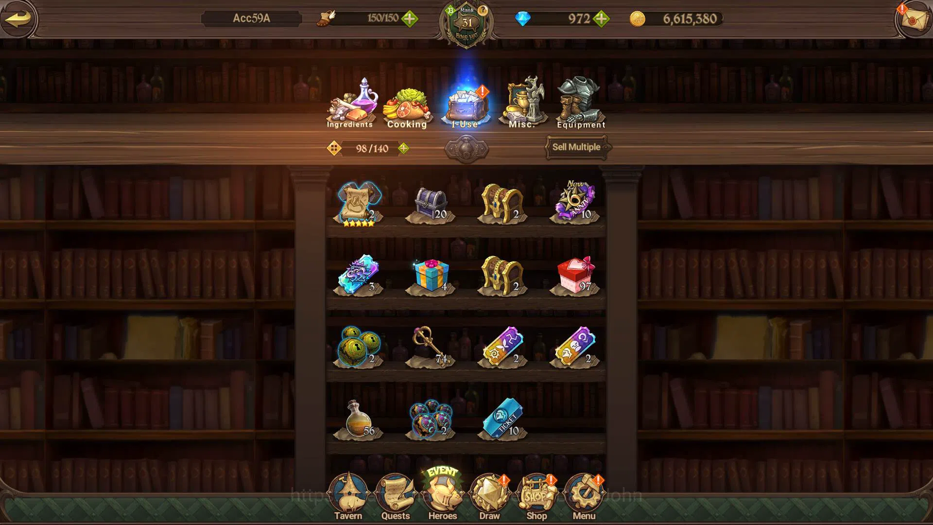 The Seven Deadly Sins: Grand Cross Accounts ASIA|1.6M CC|DM 972 + LS 200| UR Demon King Meliod image 4