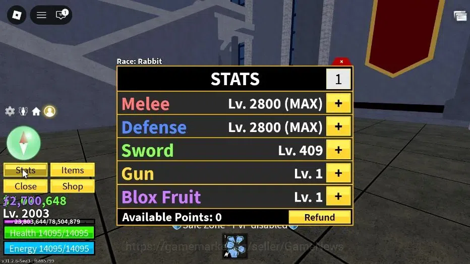 Roblox Accounts Blox Fruit|Lv 2003|Super Human|7M Beli 2,7K Frag|1 image 1