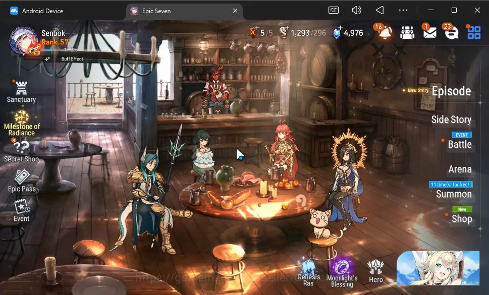 Epic Seven Accounts High-End GLOBAL Unverif|New Era|10 ML(BArunka,LOTScales,Har setti,Etc)+Rinak,TA Coli,Etc|PoH ON|4,9K 1