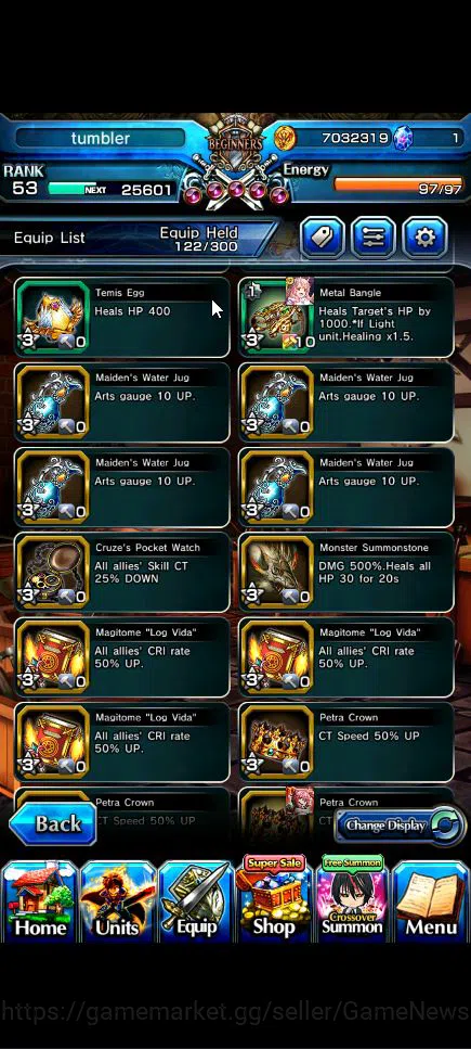 Grand Summoners Accounts Global|Rank 53|4 Ascend+3 TW|[Shuna,Diablo,Combat  image 10