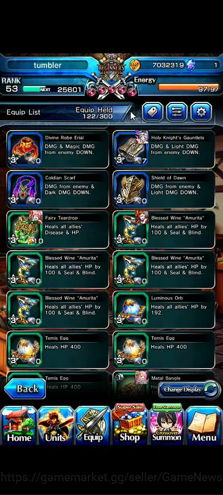 Grand Summoners Accounts Global|Rank 53|4 Ascend+3 TW|[Shuna,Diablo,Combat  image 11