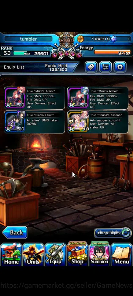 Grand Summoners Accounts Global|Rank 53|4 Ascend+3 TW|[Shuna,Diablo,Combat  image 15