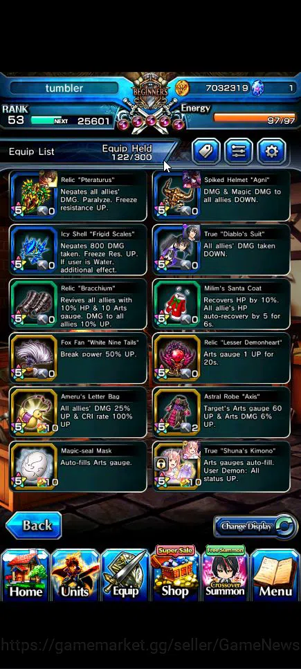 Grand Summoners Accounts Global|Rank 53|4 Ascend+3 TW|[Shuna,Diablo,Combat  image 5