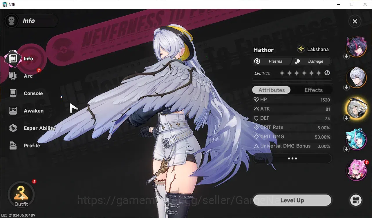 Neverness to Everness Accounts Global SEA|HL 3|2 S-Class 1 Limited [Shinku],Hathor|2 S-Class Selector Box|Skyrider 3