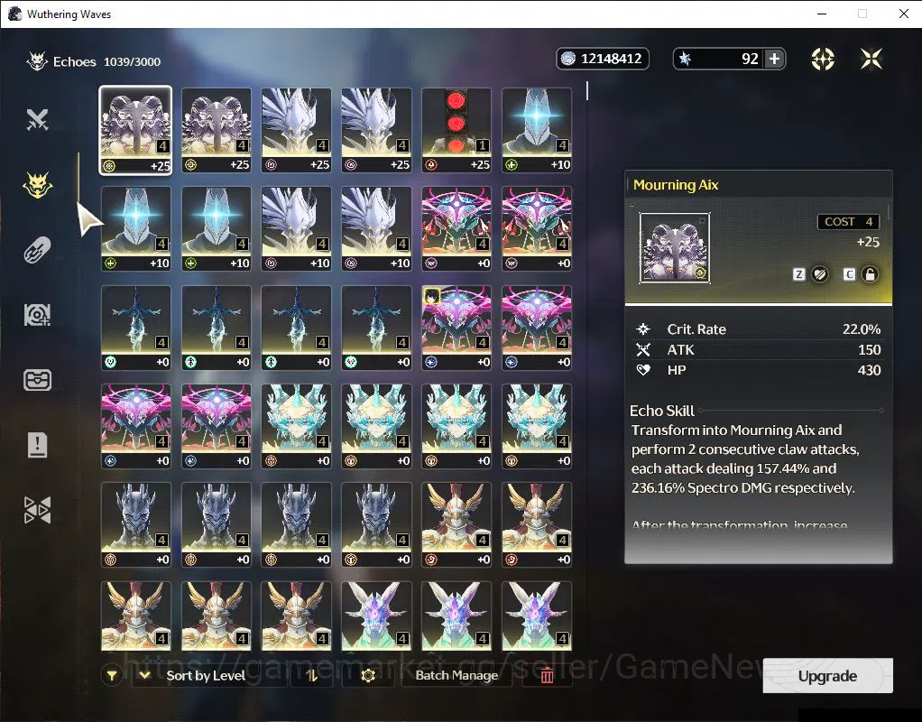 Wuthering Waves Accounts Mid-Game NA |UL 46|3 Limited| Aemeath+Sign,Chisa+Sign,Lupa+Sign|DB Lv29|MC Female|Log Kuro|Check SS 6