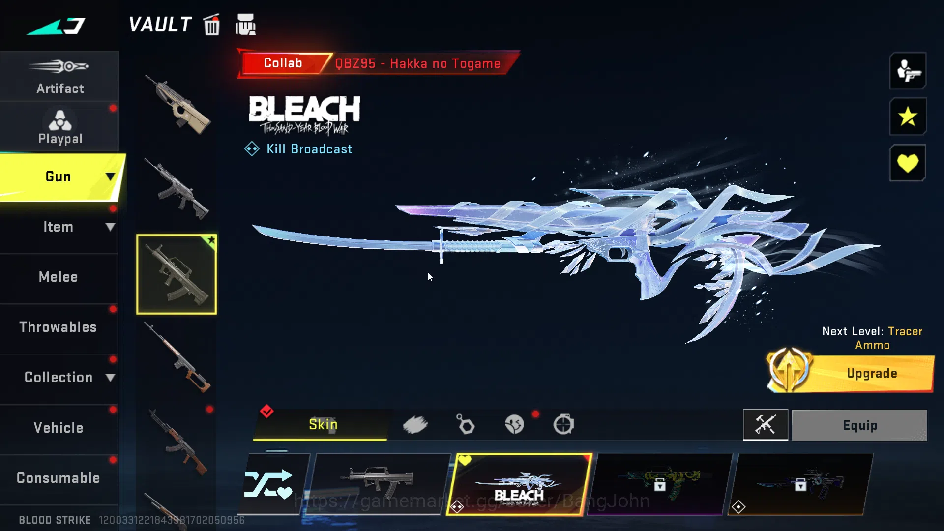 Blood Strike Accounts Collab QBZ Bleach | Collab Ethan Bleach | Login NE image 4