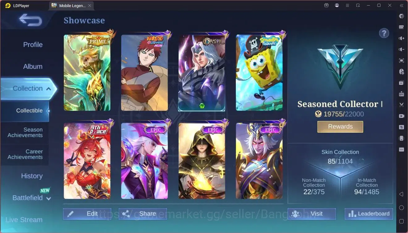 Mobile Legends: Bang Bang Accounts Global|Hero 55|Skin 85|Seasoned|Prime Granger|Naru image 16