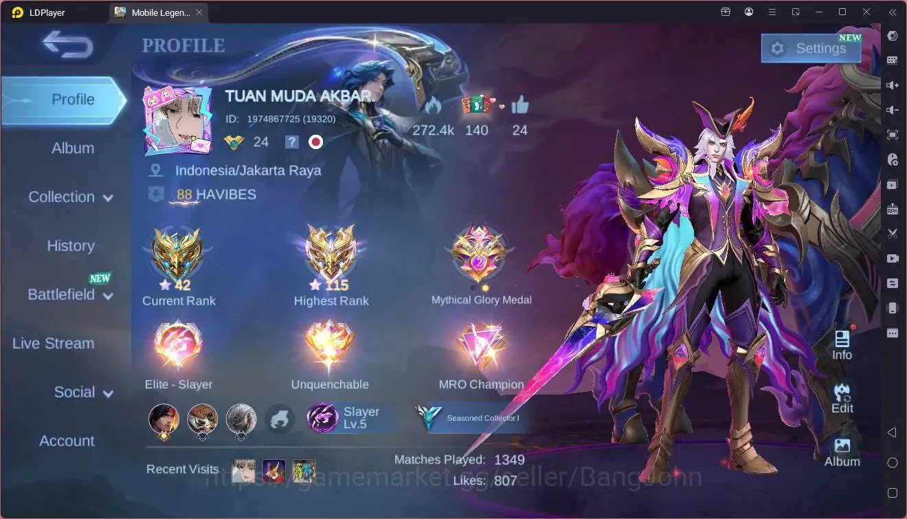 Mobile Legends: Bang Bang Accounts Global|Hero 55|Skin 85|Seasoned|Prime Granger|Naru image 17