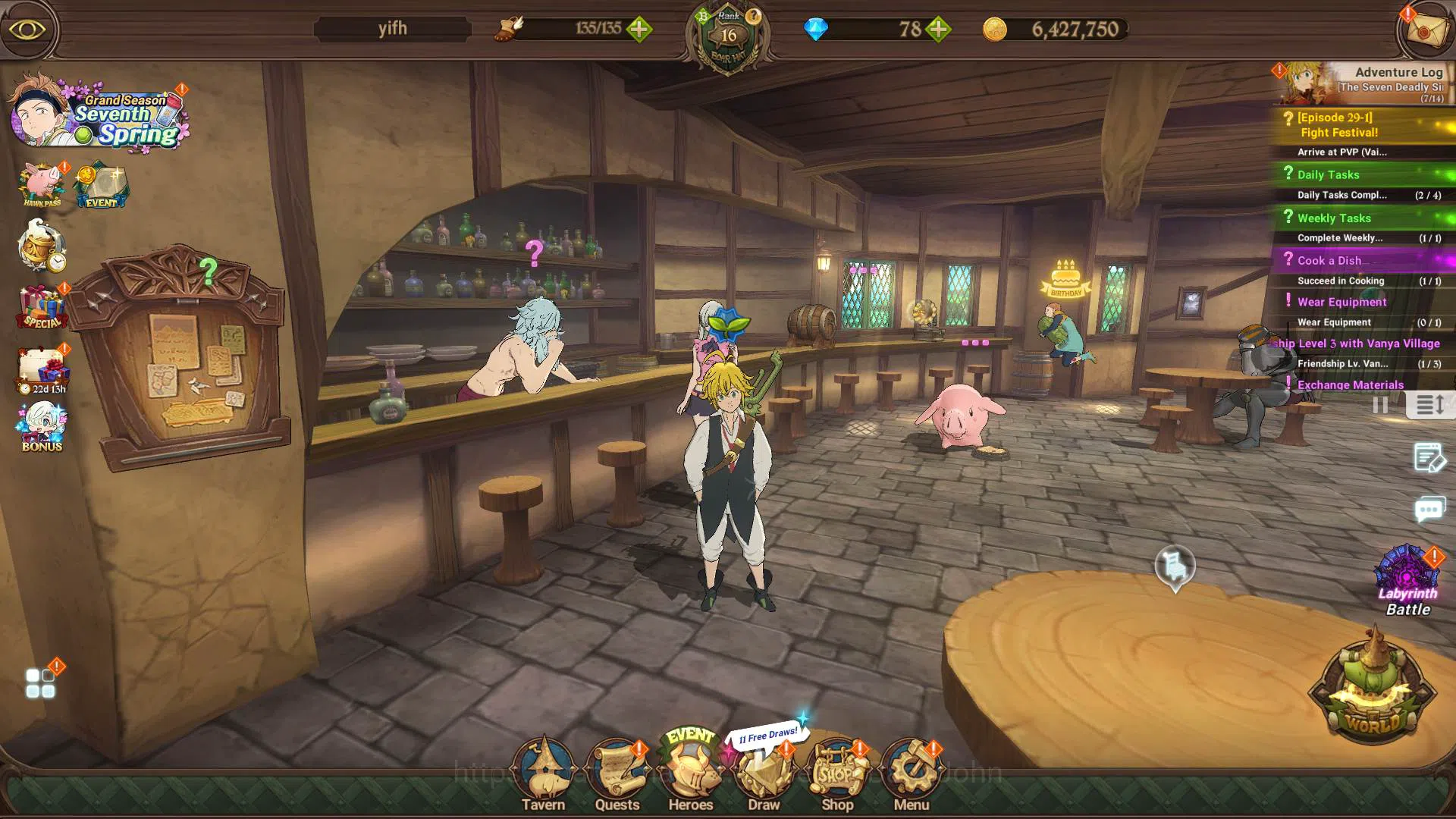 The Seven Deadly Sins: Grand Cross Accounts GLOBAL|421k CC|UR OppressorDK,Mael,Sabunak,DKMelio image 1