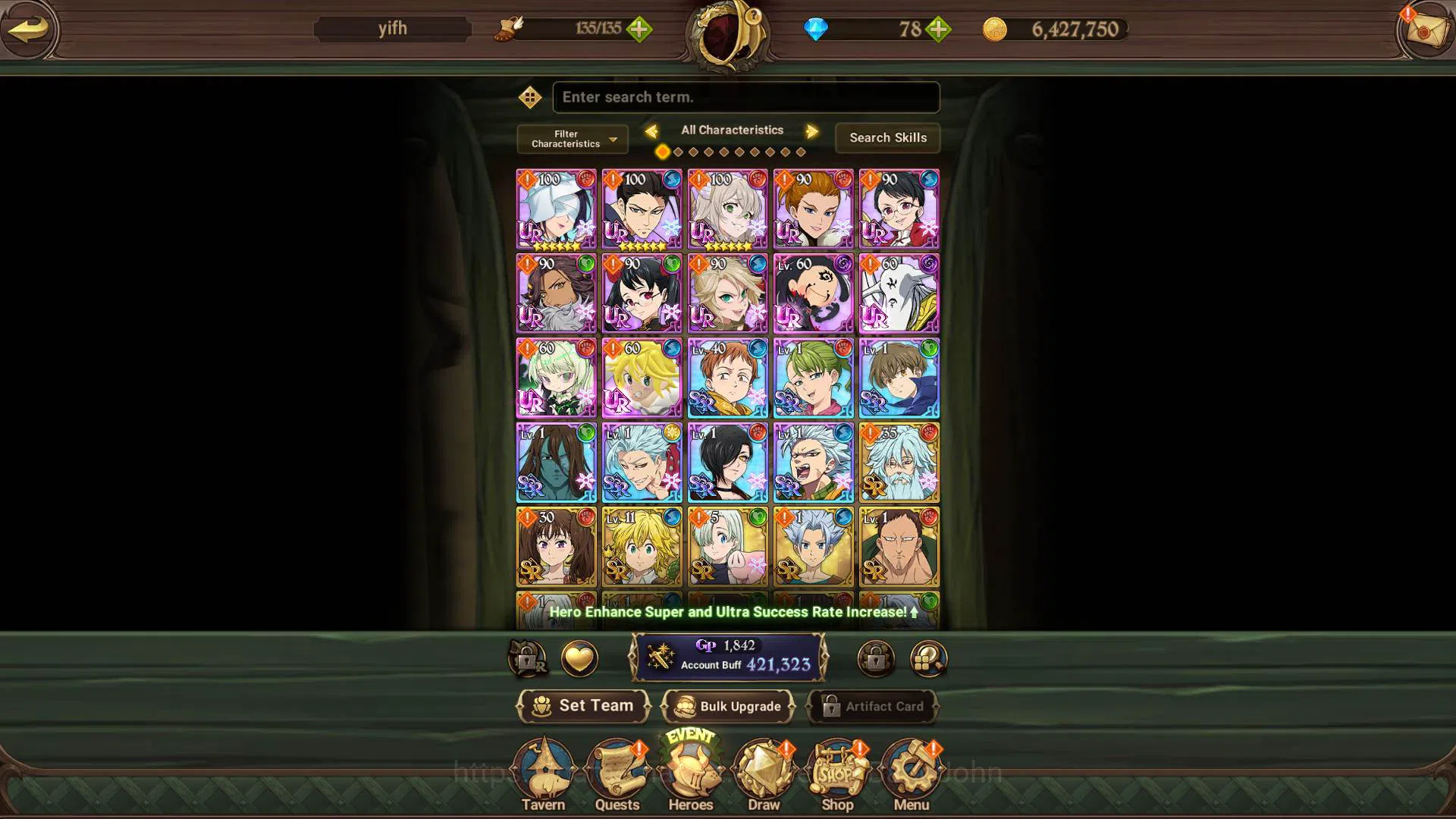 The Seven Deadly Sins: Grand Cross Accounts GLOBAL|421k CC|UR OppressorDK,Mael,Sabunak,DKMelio image 8