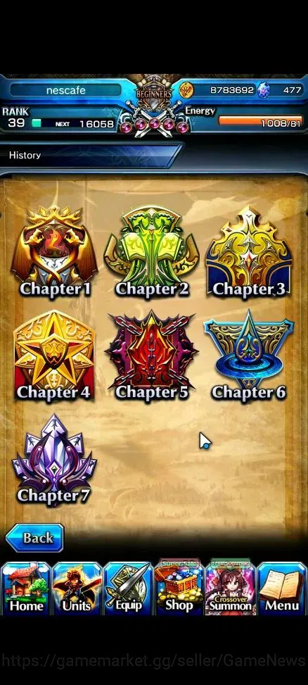 Grand Summoners Accounts Global|Rank 39|477 CC|3 Ascend| Reimu Hakurei,Aris image 12