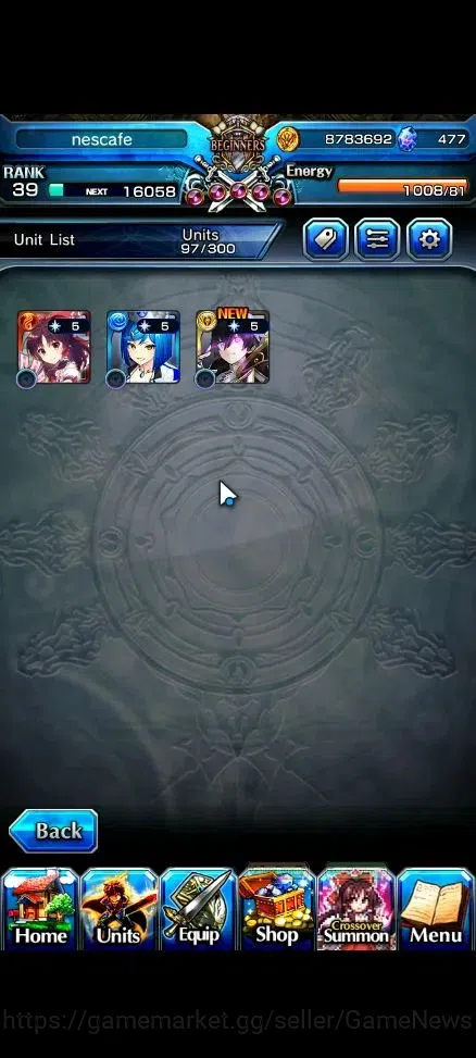 Grand Summoners Accounts Global|Rank 39|477 CC|3 Ascend| Reimu Hakurei,Aris image 4