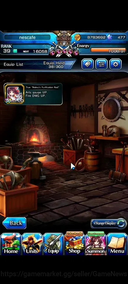 Grand Summoners Accounts Global|Rank 39|477 CC|3 Ascend| Reimu Hakurei,Aris image 6