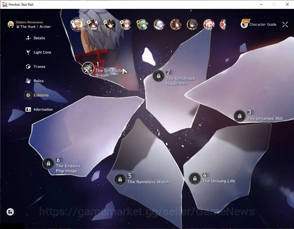 Honkai Star Rail Accounts Asia|TL 70|Archer Prem Team|10 Limited|[ArcherE1,S image 5
