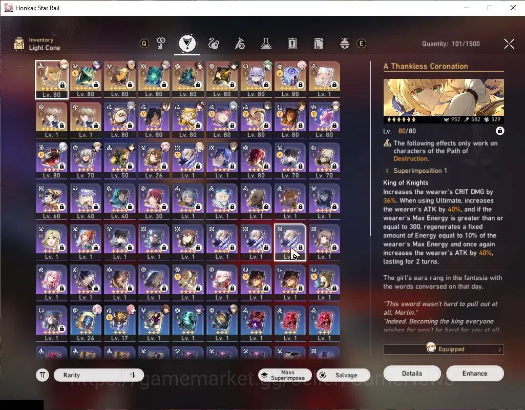 Honkai Star Rail Accounts Asia|TL 70|Archer Prem Team|10 Limited|[ArcherE1,S image 8