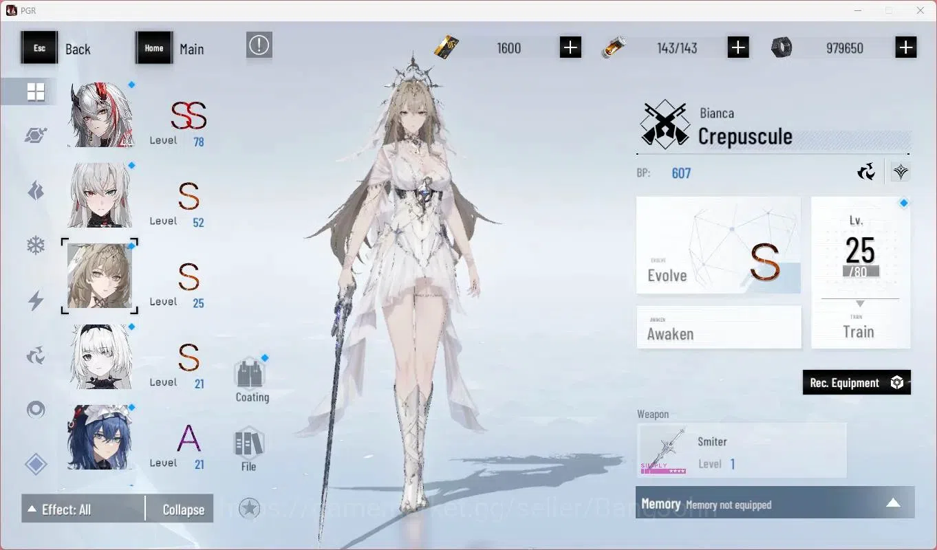 Punishing: Gray Raven Accounts Mid-Game ASIA | L44| SS Lucia IC Lv78, S Lucia CW+Sign Lv52, S Bianca Lv25, S Feral Lv21 |BC 5