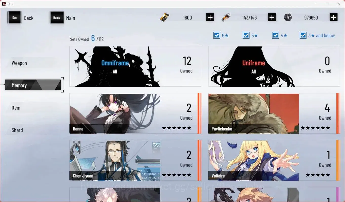 Punishing: Gray Raven Accounts Mid-Game ASIA | L44| SS Lucia IC Lv78, S Lucia CW+Sign Lv52, S Bianca Lv25, S Feral Lv21 |BC 8