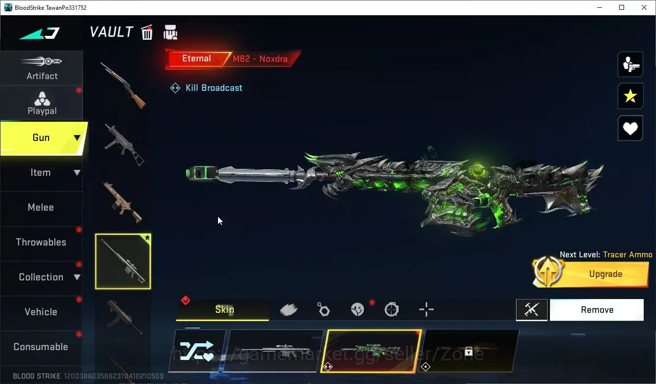 Blood Strike Accounts Rare Skin ASIA|ETERNAL: MB2-Noxdra|ULTRA: Galil-Knight, Spike-Twilight Baron, Loot Crate-Death 1
