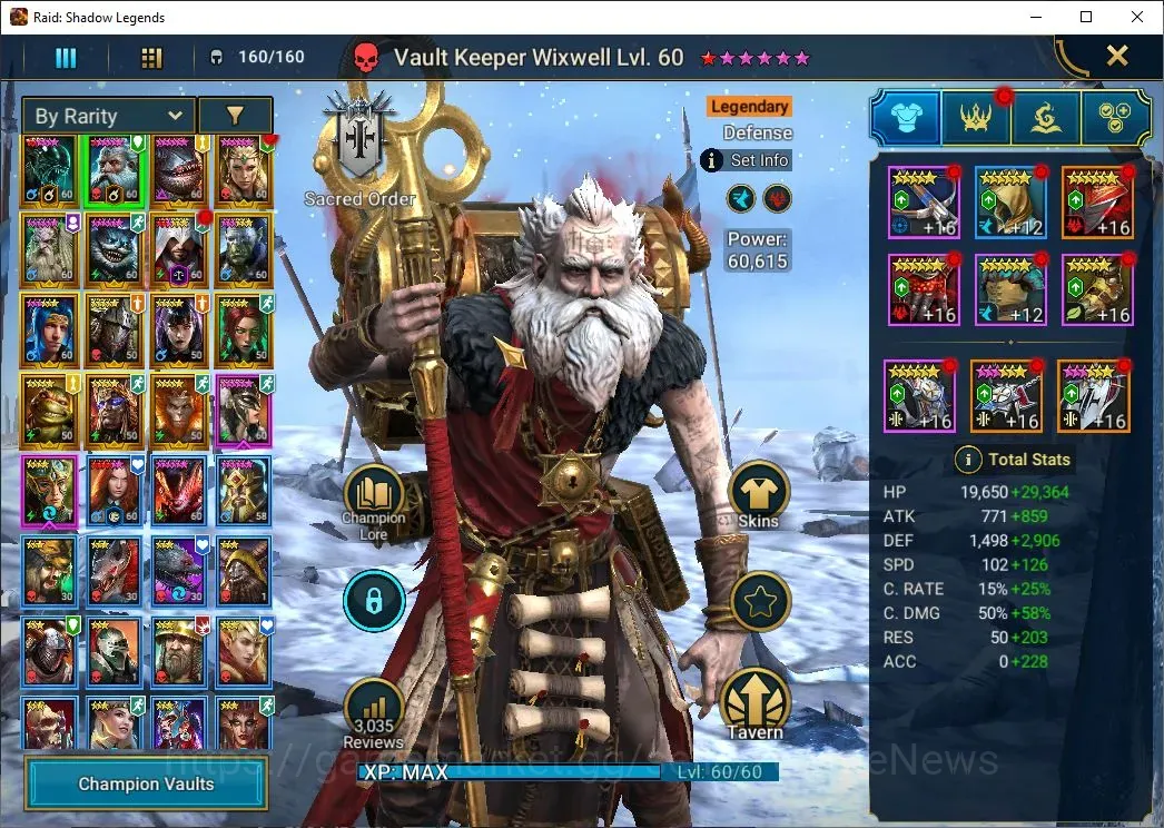 Buy Raid: Shadow Legends Accounts - Lv 54 | 1,5M Power | 28 Legend