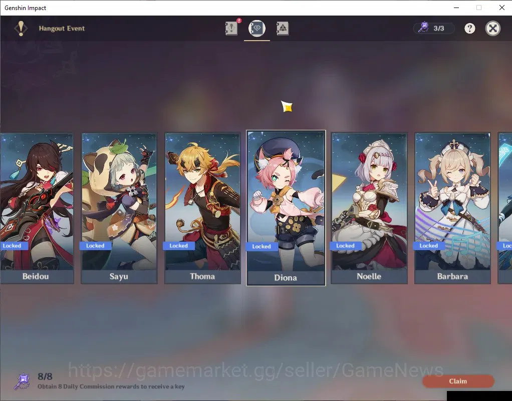 Genshin Impact Accounts ASIA | AR 51 | 3 Limited + 2 (*5Weapon) | Neuvilet image 14