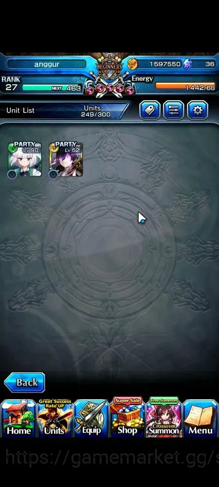 Grand Summoners Accounts Global | Rank 27 | 2 Ascend | Youmu Konpaku, Islii image 4