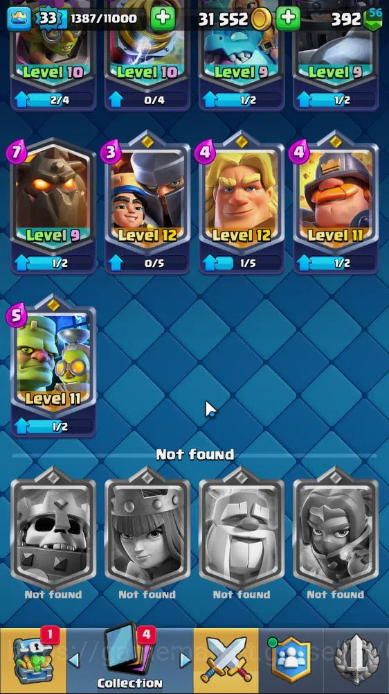 Clash Royale Accounts Lv 33|Trophy 7502|KTL 11|Limited Skin|Card 117| 1 image 13