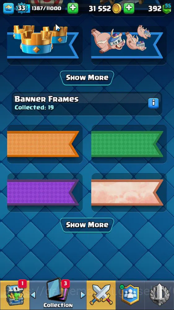 Clash Royale Accounts Lv 33|Trophy 7502|KTL 11|Limited Skin|Card 117| 1 image 17