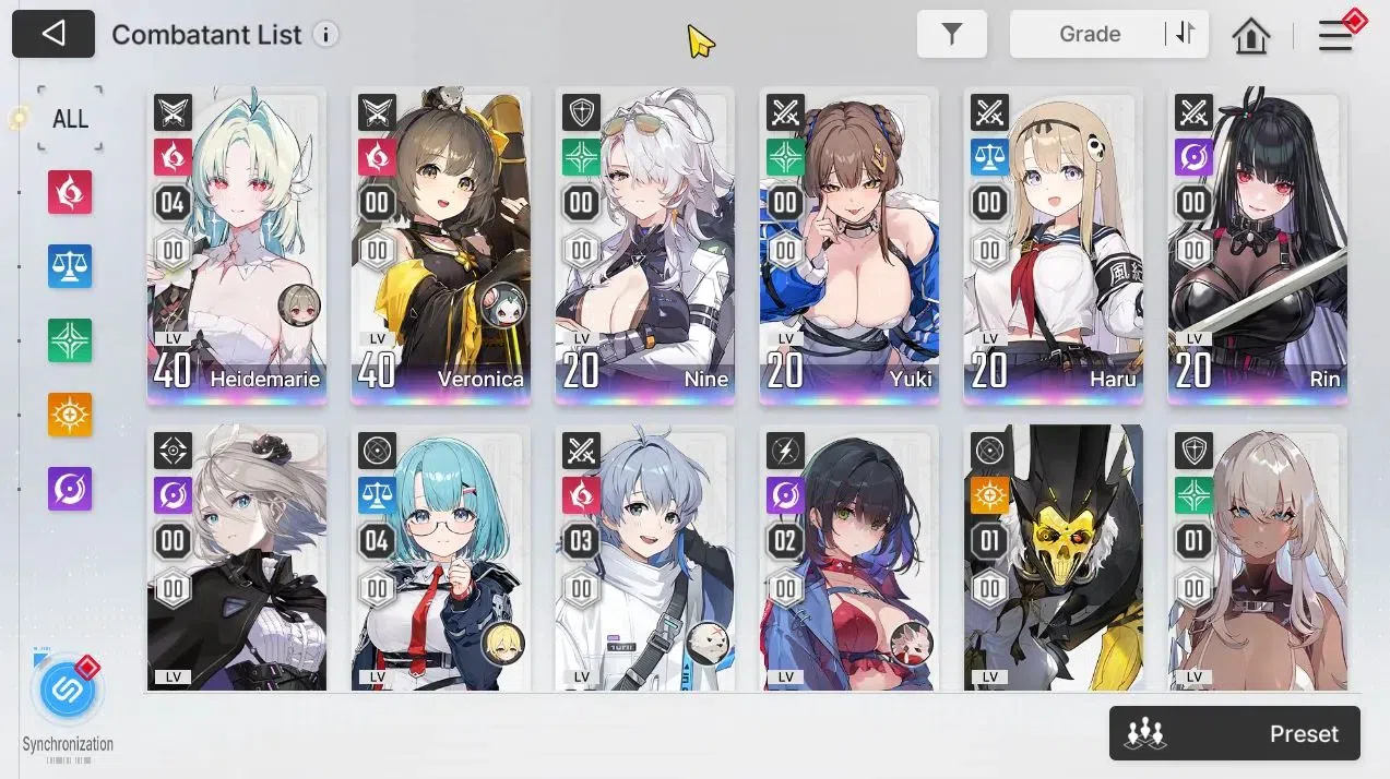 Chaos Zero Nightmare Accounts GLOBAL|Lvl 54|7 SSR[HeidemariM4,Yuki,Nine,Haru,Rin image 3