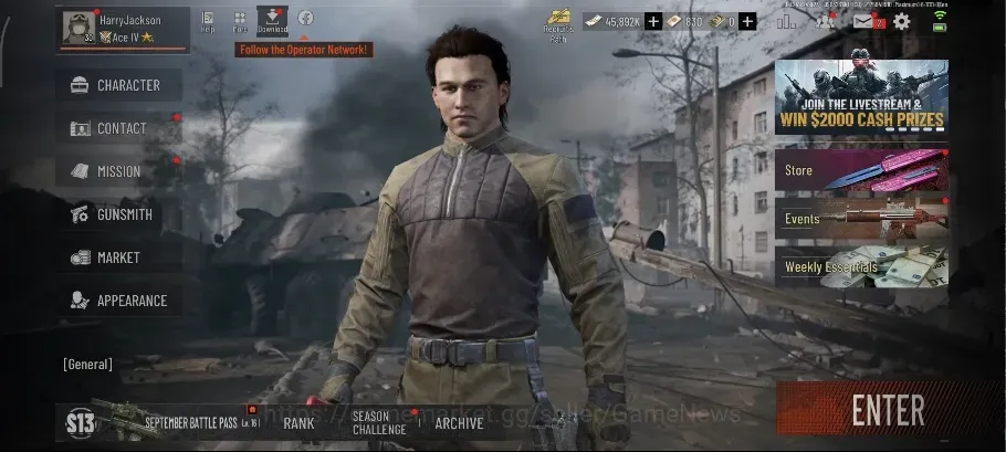 Arena Breakout Accounts High Value MOBILE|Lv 30|SV 50M|CV 45,8M|MG H416|AL Assault|Crowbar|TB M4A1,SI AK 102,RZ LR DMR1,OF 1